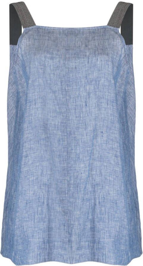 Fabiana Filippi Metallic top Blauw