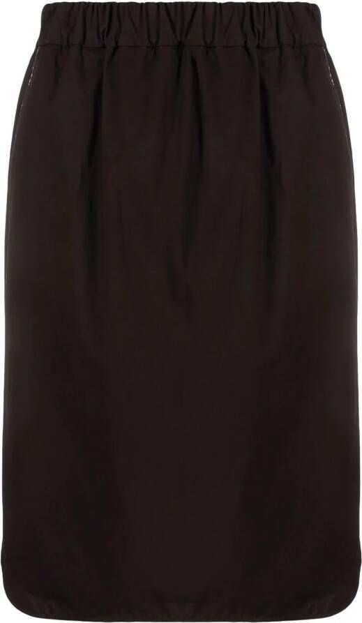 Fabiana Filippi Midi-rok met elastische taille Zwart