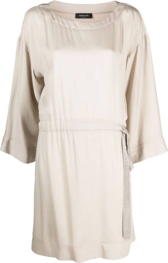 Fabiana Filippi Mini-jurk met elastische taille Beige