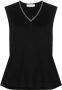 Fabiana Filippi Verfraaide tanktop Zwart - Thumbnail 1
