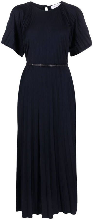 Fabiana Filippi Geplooide midi-jurk Blauw