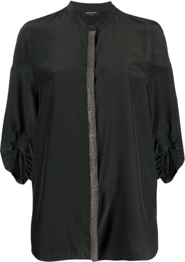 Fabiana Filippi Blouse verfraaid met stras Groen