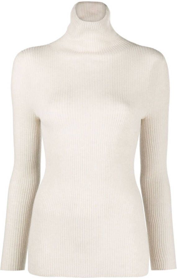 Fabiana Filippi Geribbelde coltrui Beige