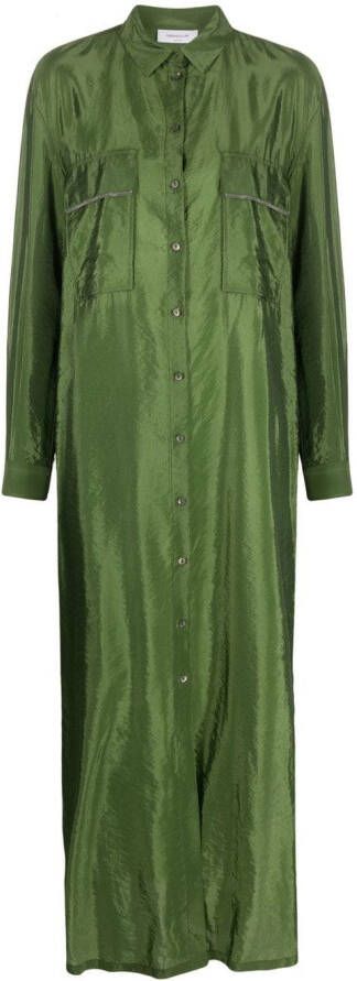 Fabiana Filippi Satijnen blousejurk Groen