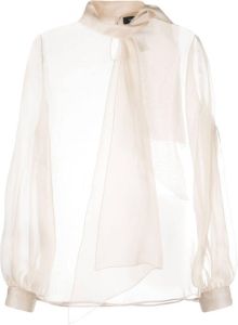 Fabiana Filippi Semi-transparante blouse Beige