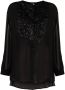 Fabiana Filippi Semi-transparante blouse Zwart - Thumbnail 1