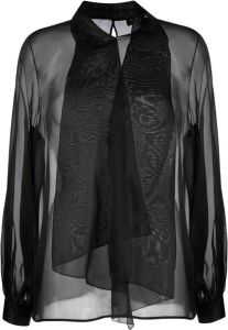 Fabiana Filippi Semi-transparante blouse Zwart