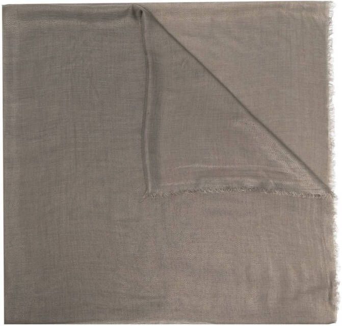 Fabiana Filippi Sjaal met gerafelde afwerking Beige