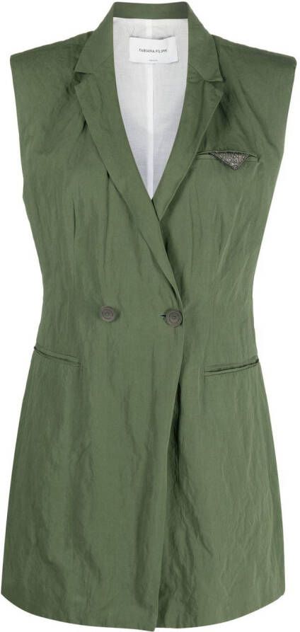 Fabiana Filippi Blazer met dubbele rij knopen Groen