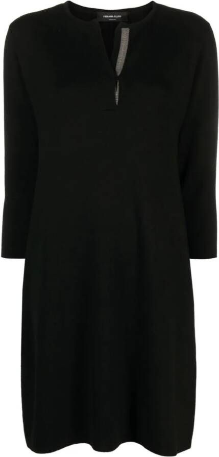 Fabiana Filippi Wollen mini-jurk Zwart