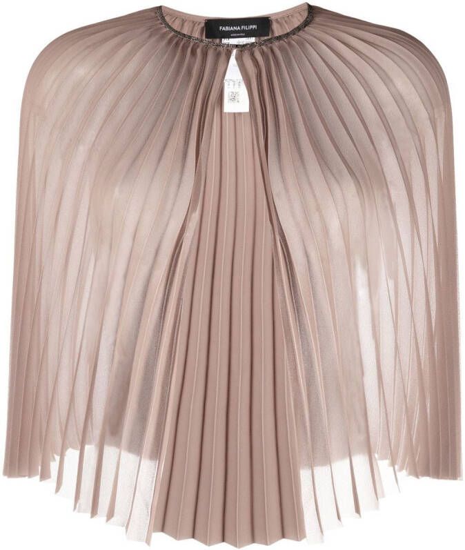 Fabiana Filippi Geplooide cape Beige