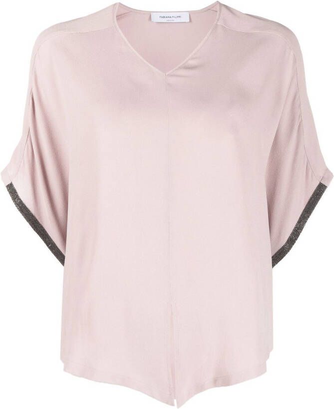 Fabiana Filippi Blouse met studs Roze