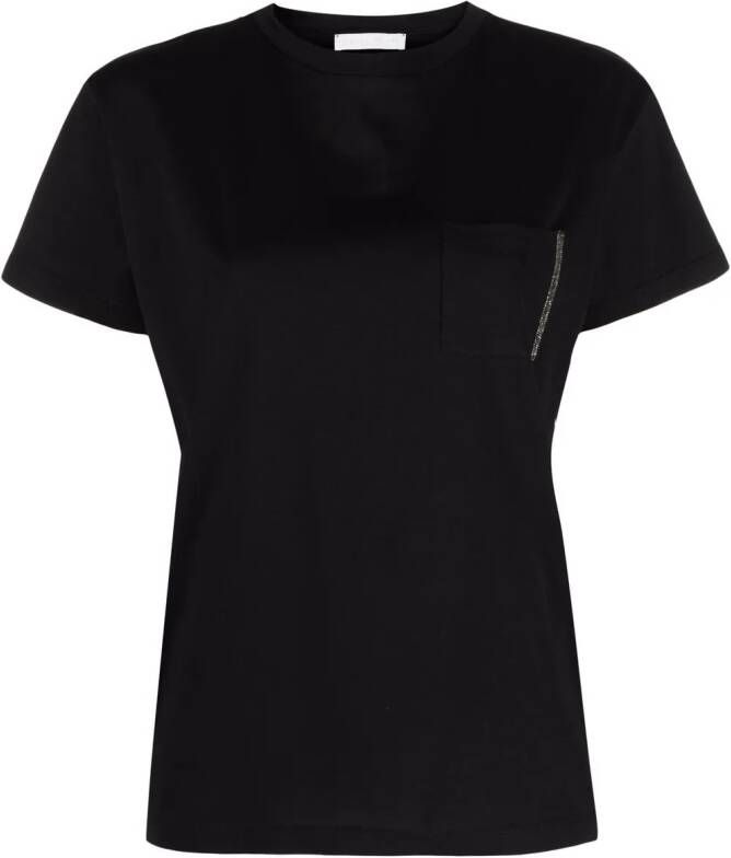 Fabiana Filippi T-shirt met borstzak Zwart
