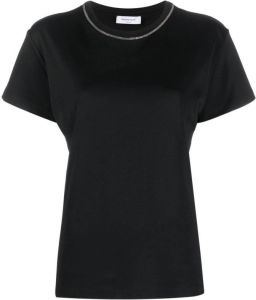 Fabiana Filippi T-shirt met contrasterende afwerking Zwart