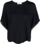 Fabiana Filippi T-shirt met kralen afwerking Blauw - Thumbnail 1