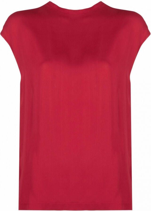 Fabiana Filippi T-shirt met kralen Rood