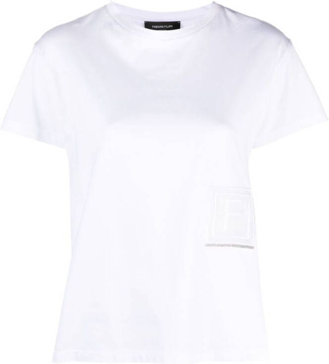 Fabiana Filippi T-shirt met logopatch Wit
