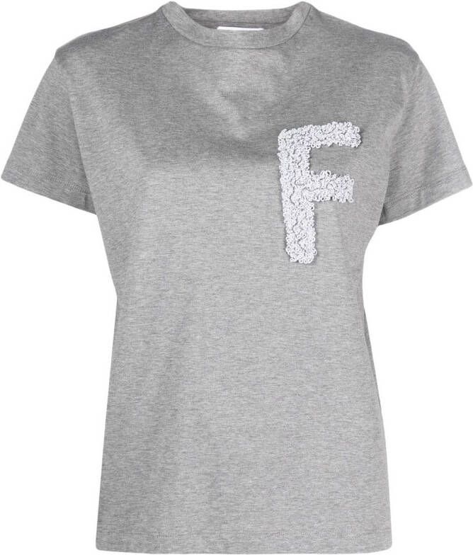 Fabiana Filippi T-shirt met patch Grijs
