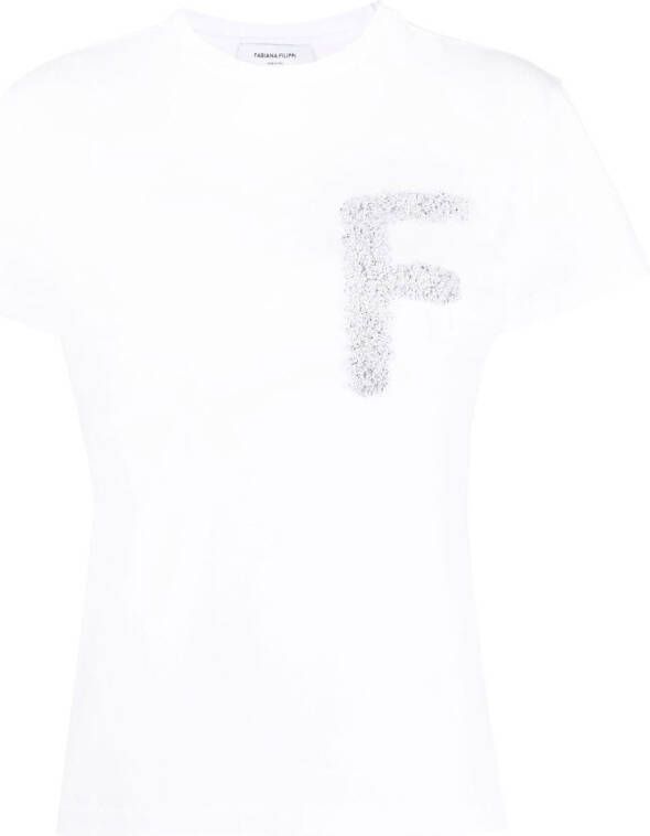 Fabiana Filippi T-shirt met patch Wit
