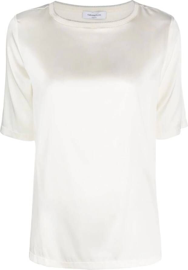 Fabiana Filippi T-shirt met ronde hals Wit