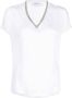 Fabiana Filippi T-shirt met V-hals Wit - Thumbnail 1