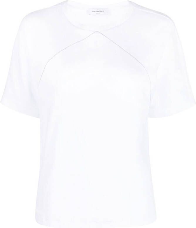 Fabiana Filippi T-shirt verfraaid met kralen Wit