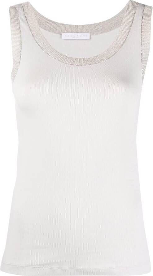 Fabiana Filippi Tanktop met metallic afwerking Grijs