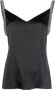 Fabiana Filippi Satijnen top met metallic afwerking Zwart - Thumbnail 1