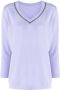 Fabiana Filippi Top met V-hals Blauw - Thumbnail 1