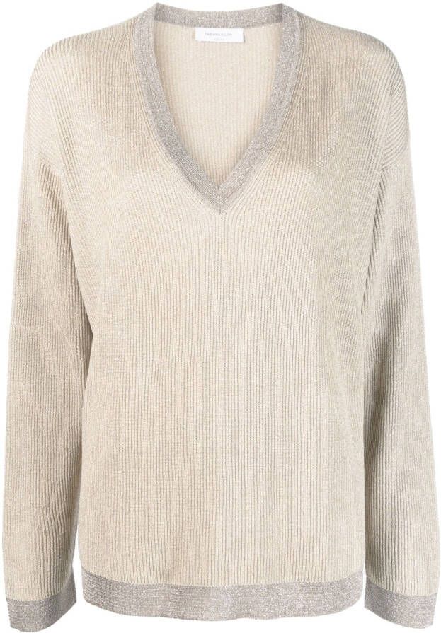 Fabiana Filippi Trui met V-hals Beige