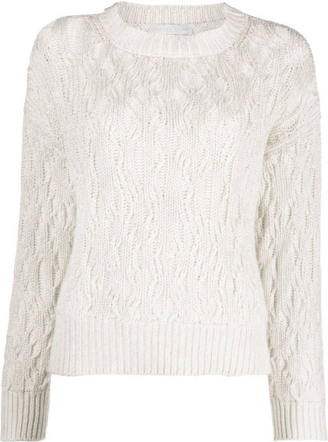 Fabiana Filippi Round-neck Knitwear Beige Dames