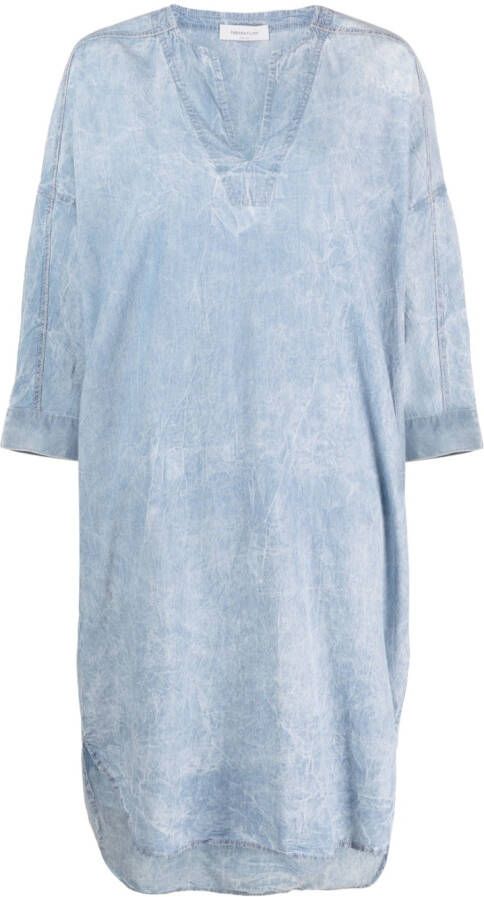 Fabiana Filippi Midi-jurk met V-hals Blauw