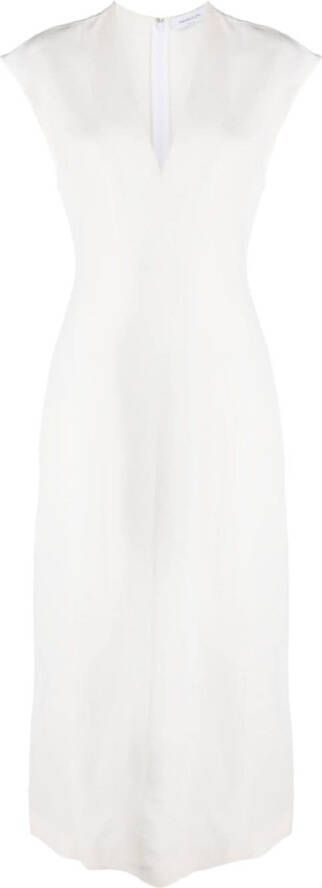 Fabiana Filippi Midi-jurk met V-hals Wit
