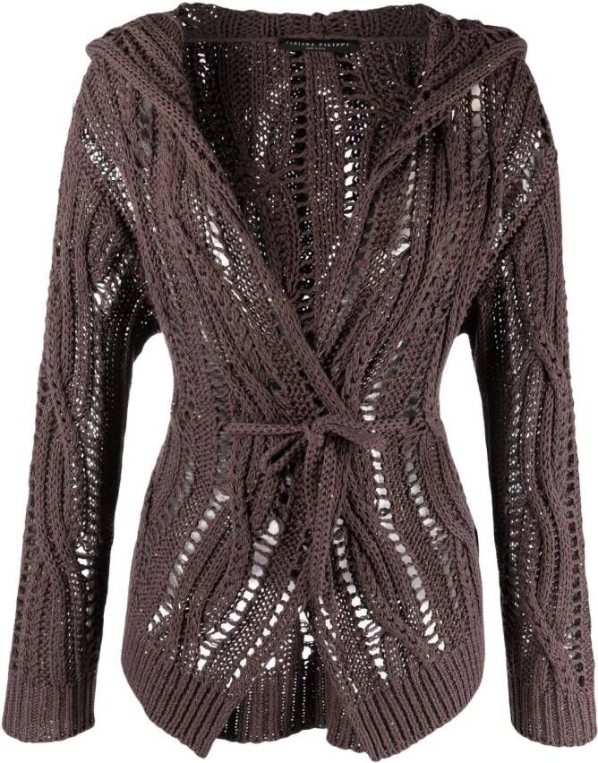 Fabiana Filippi Vest met pailletten Bruin