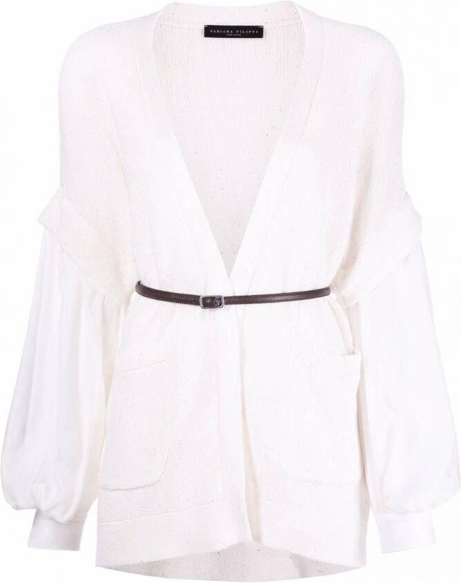 Fabiana Filippi Vest met pofmouwen Wit