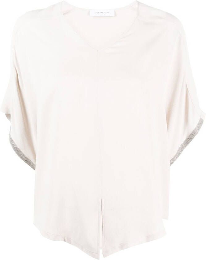 Fabiana Filippi Zijden blouse Beige