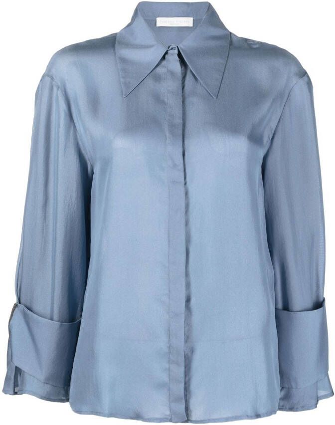 Fabiana Filippi Zijden blouse Blauw