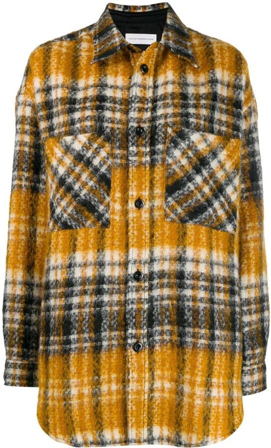 Faith Connexion Geruit shirt Zwart