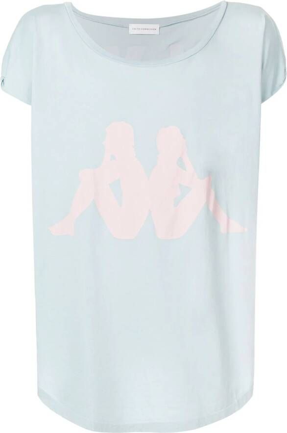 Faith Connexion T-shirt met logo op voorkant Blauw