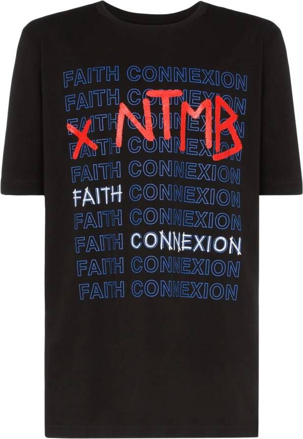 Faith Connexion T-shirt met X NTMB logo Zwart
