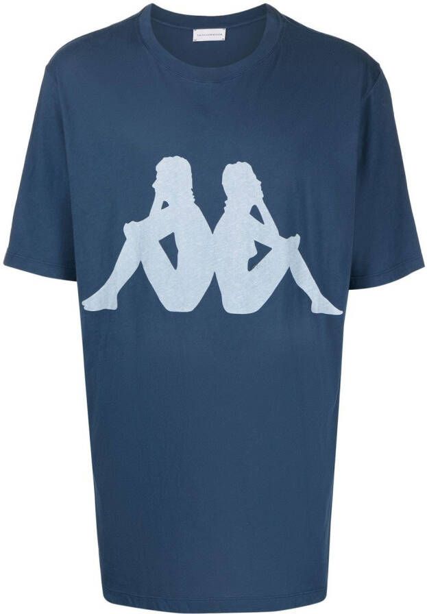 Faith Connexion x Kappa oversized T-shirt Blauw