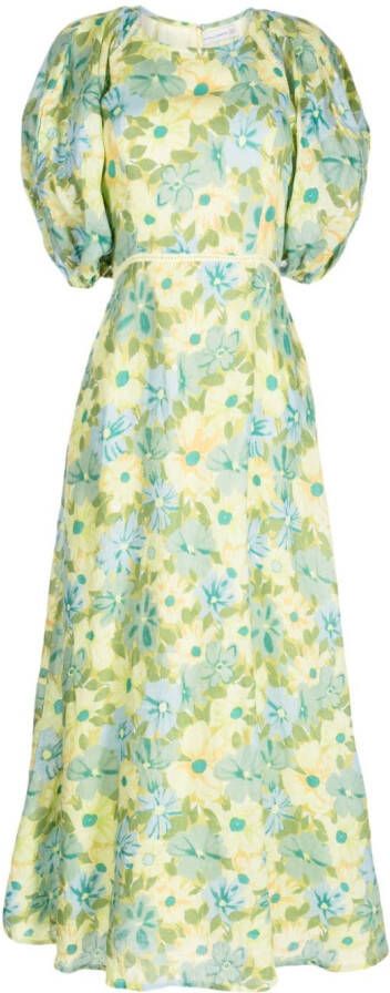 Faithfull the Brand Maxi-jurk met bloemenprint Groen