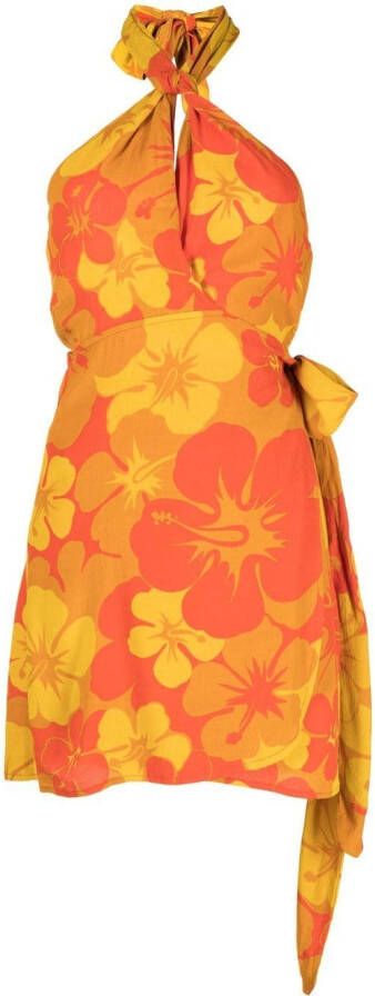 Faithfull the Brand Jurk met bloemenprint Geel