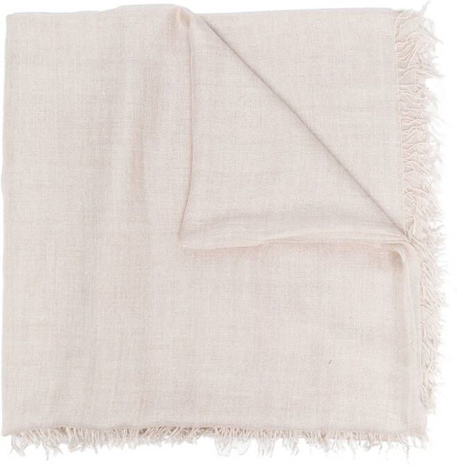 Faliero Sarti Sjaal met franje Beige