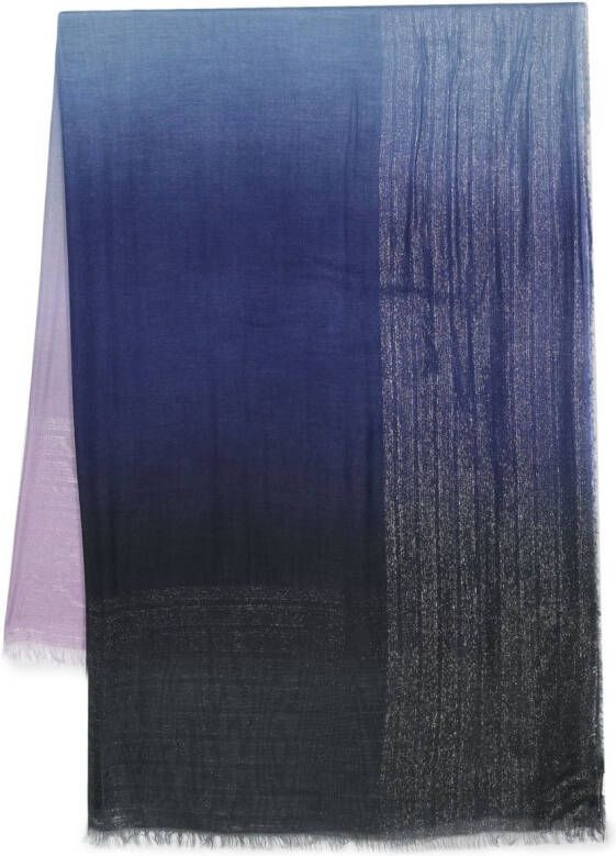 Faliero Sarti Sjaal met kleurverloop Blauw
