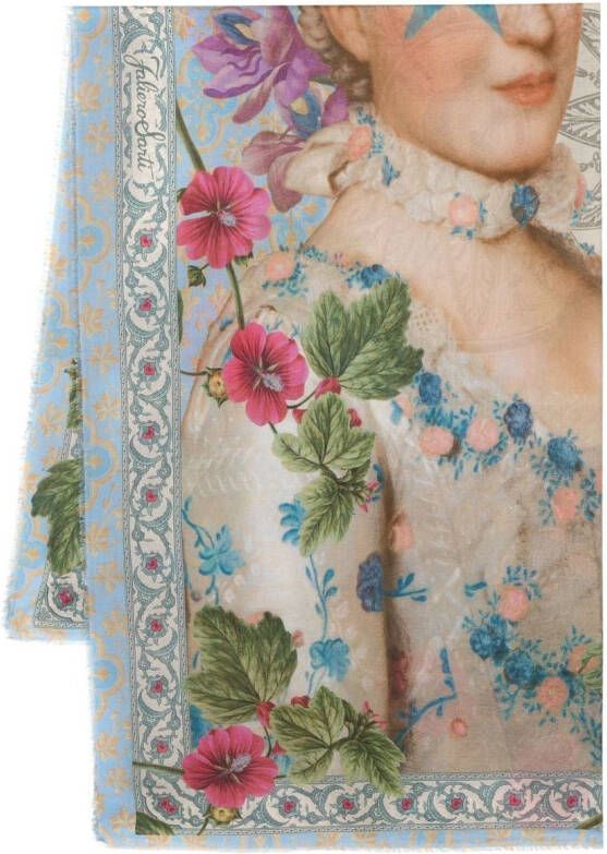 Faliero Sarti x Coreterno Born sjaal met print Blauw