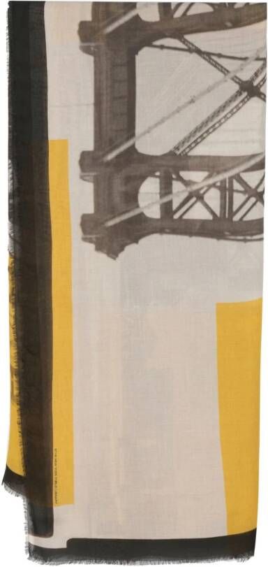 Faliero Sarti x The New York Public Library sjaal met print Geel