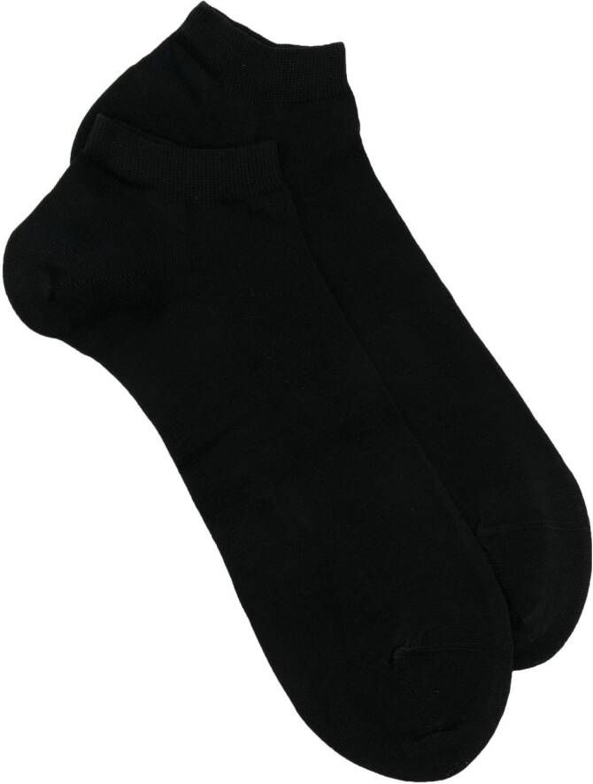 Falke Enkelsokken met logoprint Zwart