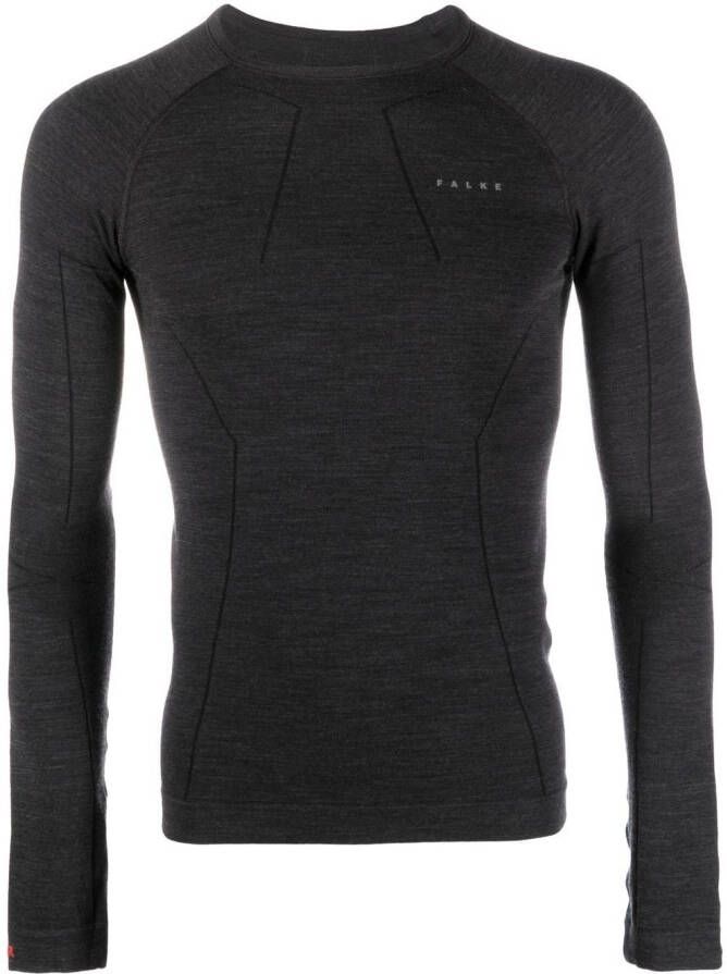 Falke Sporttop met lange mouwen Zwart