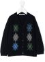 Familiar Intarsia vest Blauw - Thumbnail 1